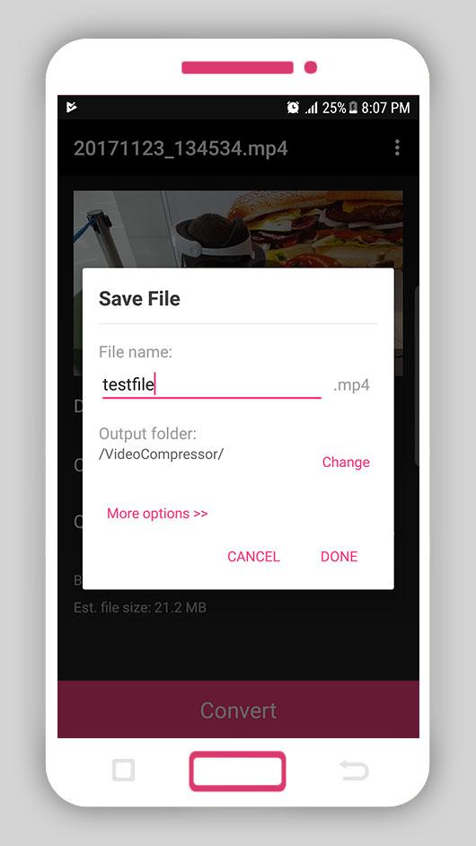 اسکرین شات 6 برنامه Smart Video Compressor resizer