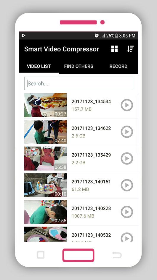 اسکرین شات 1 برنامه Smart Video Compressor resizer