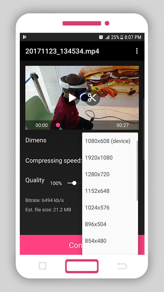 اسکرین شات 5 برنامه Smart Video Compressor resizer