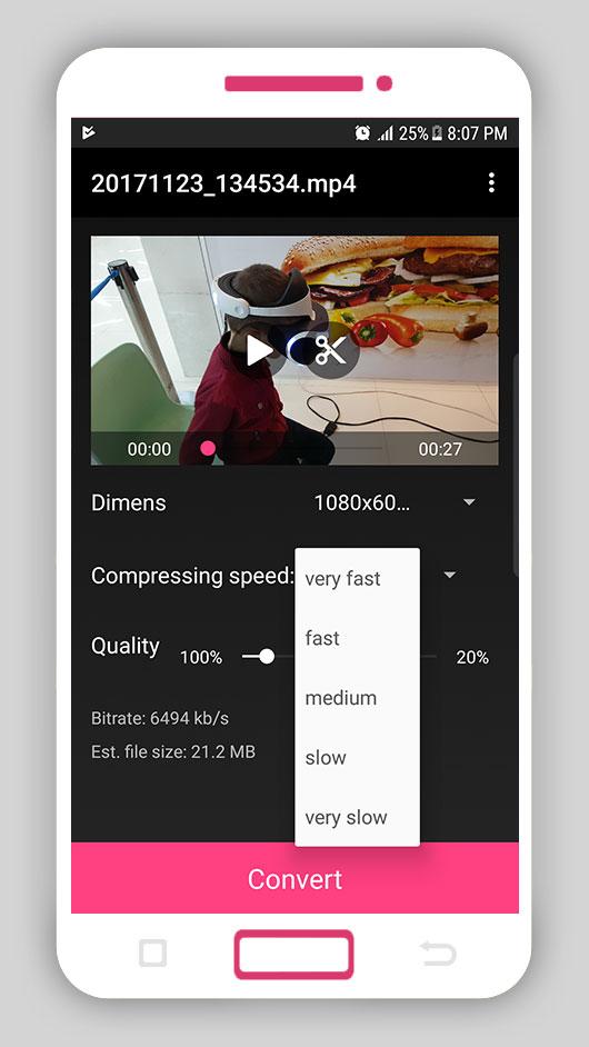 اسکرین شات 4 برنامه Smart Video Compressor resizer