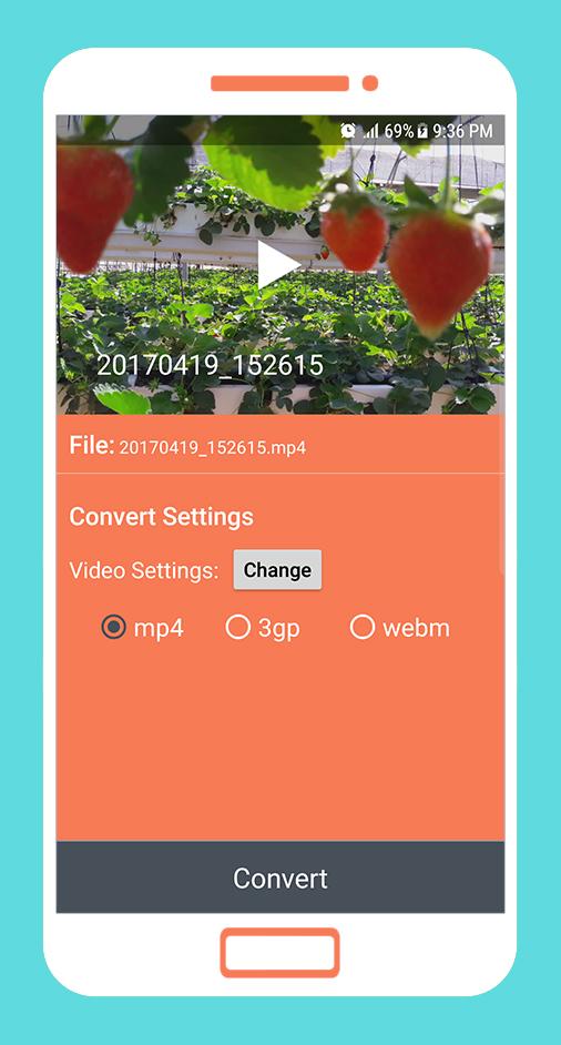 اسکرین شات 2 برنامه To mp4 3gp webm Video Converte