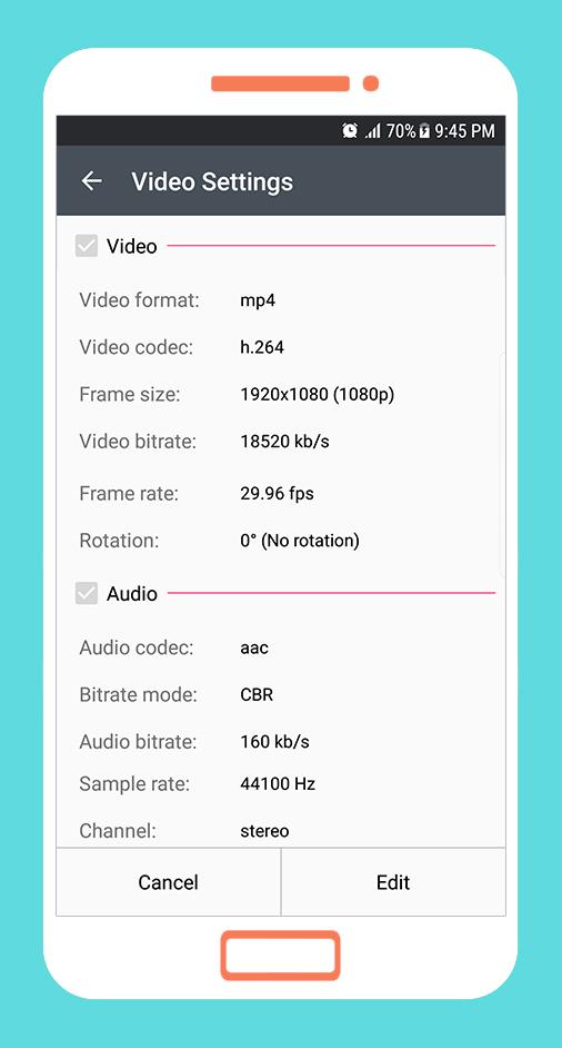 اسکرین شات 3 برنامه To mp4 3gp webm Video Converte