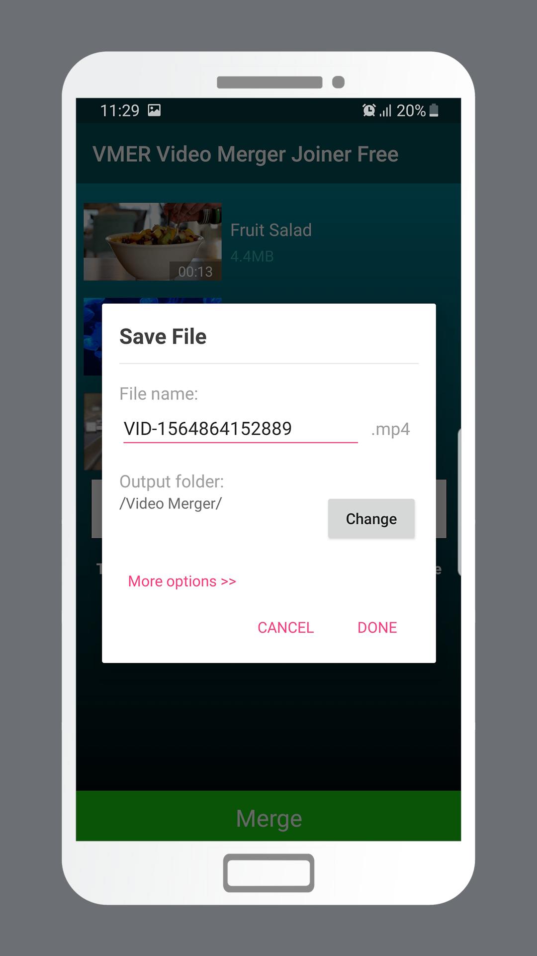 اسکرین شات 4 برنامه VMER Video Merger Joiner
