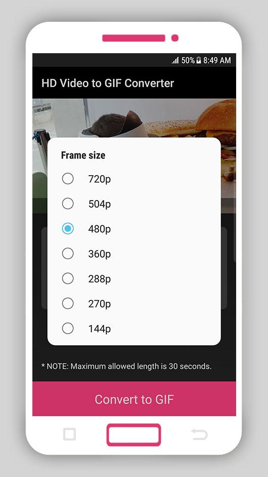 اسکرین شات 4 برنامه HD Video to GIF Converter