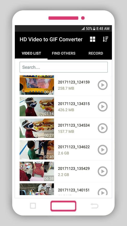 اسکرین شات 1 برنامه HD Video to GIF Converter