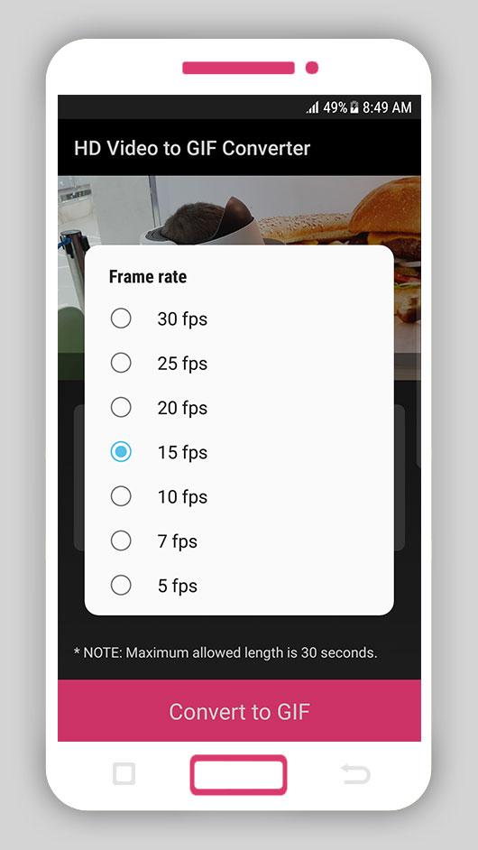 اسکرین شات 5 برنامه HD Video to GIF Converter