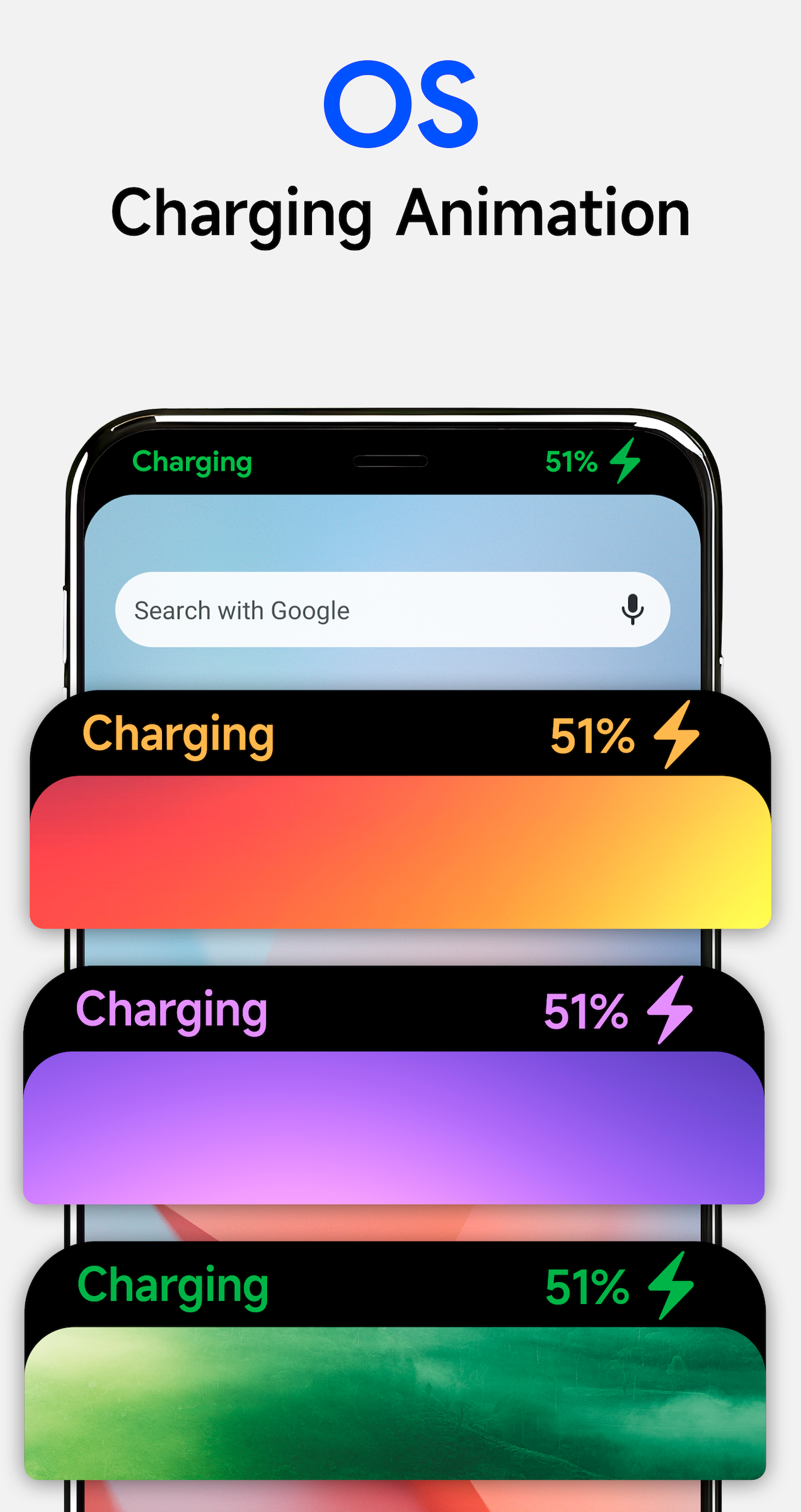 اسکرین شات 1 برنامه OS Charging Animation
