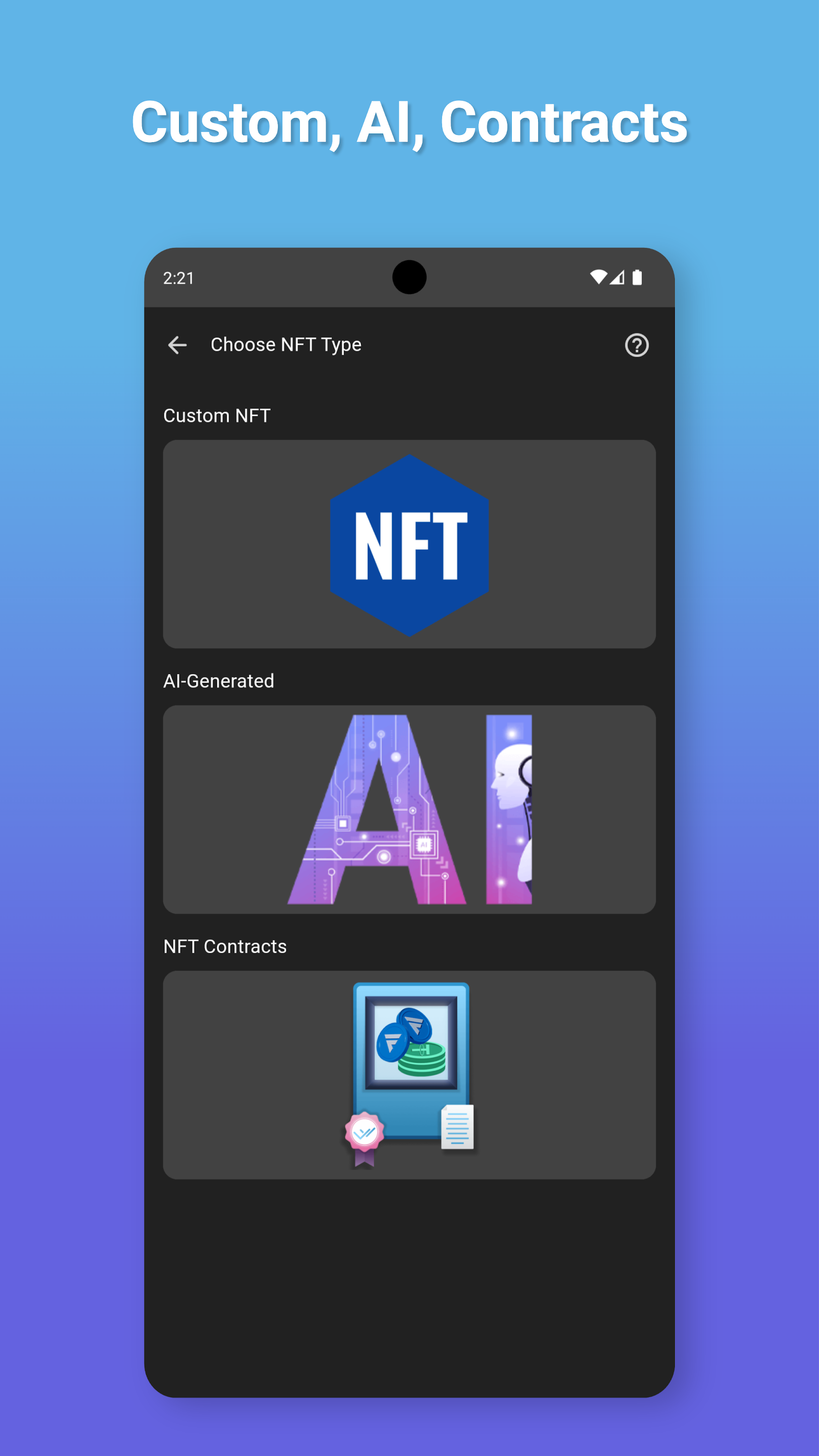 اسکرین شات 8 برنامه Fone Network AI, Earning, NFTs
