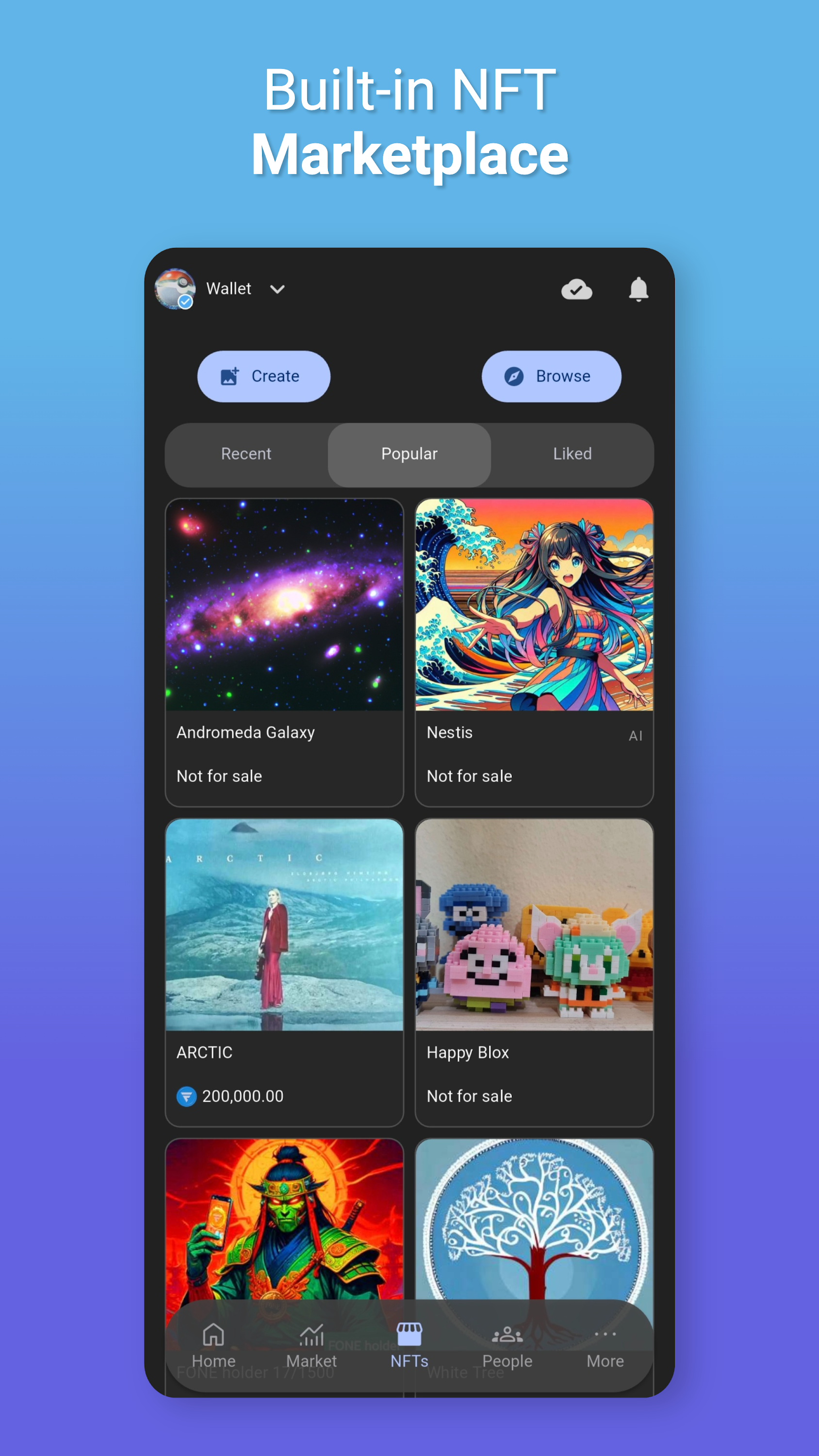 اسکرین شات 6 برنامه Fone Wallet - AI, NFTs, DePIN