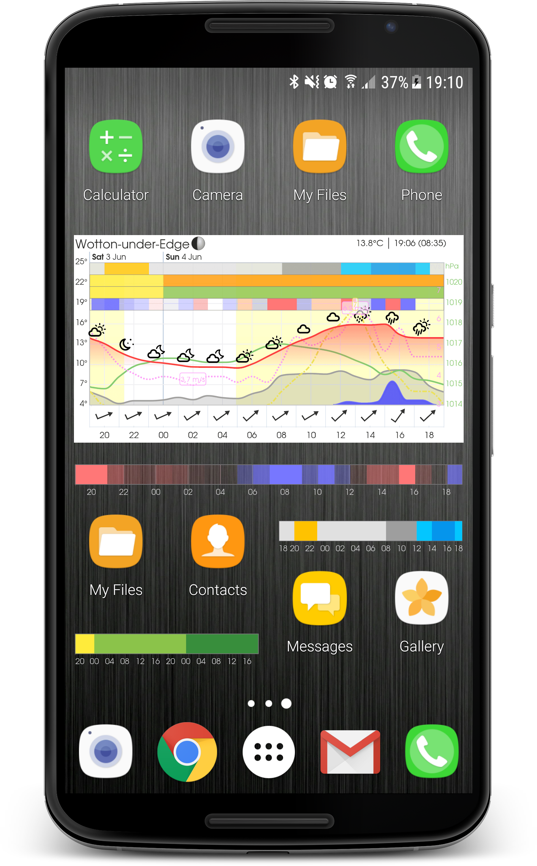 اسکرین شات 2 برنامه Meteogram Weather Widget