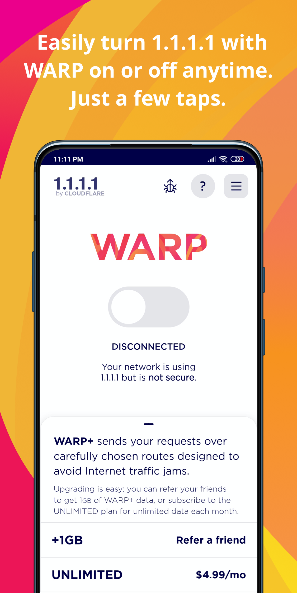 اسکرین شات 1 برنامه فیلتر شکن قدرتمند 1.1.1.1