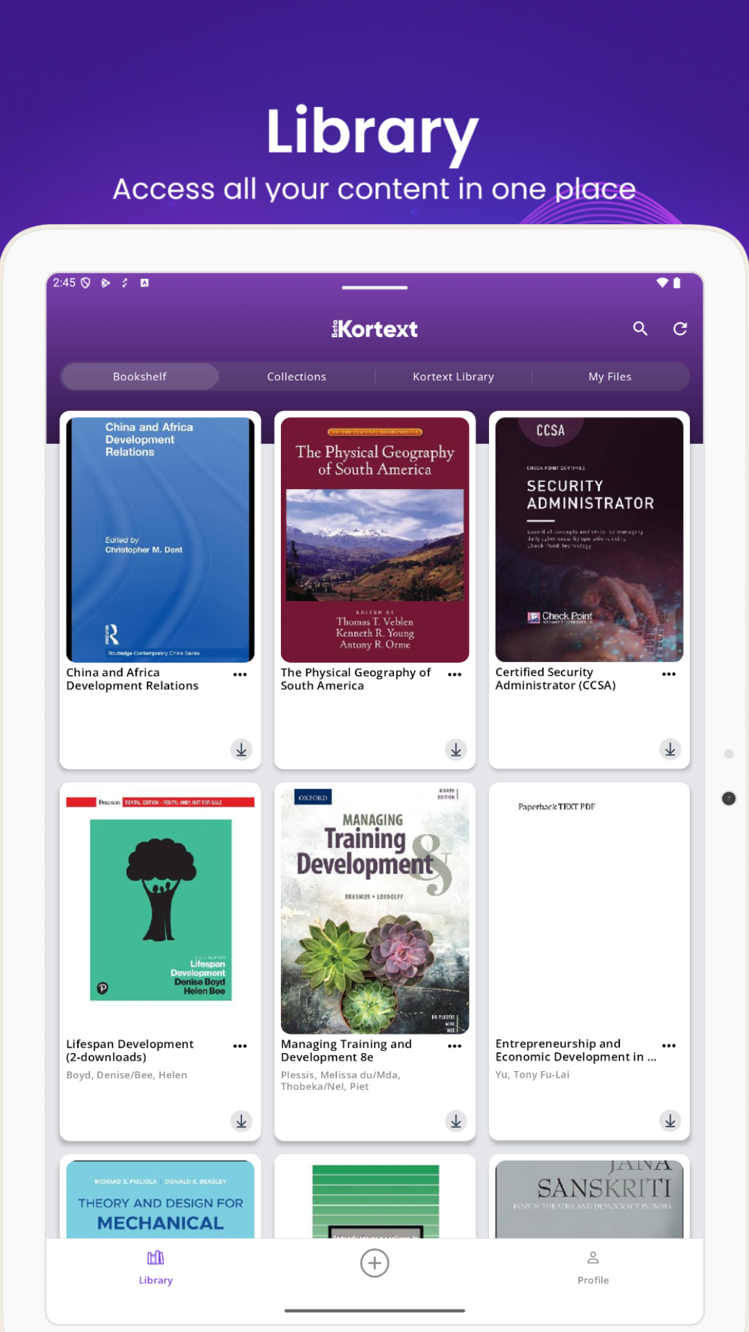 اسکرین شات 1 برنامه Kortext ebooks & etextbooks