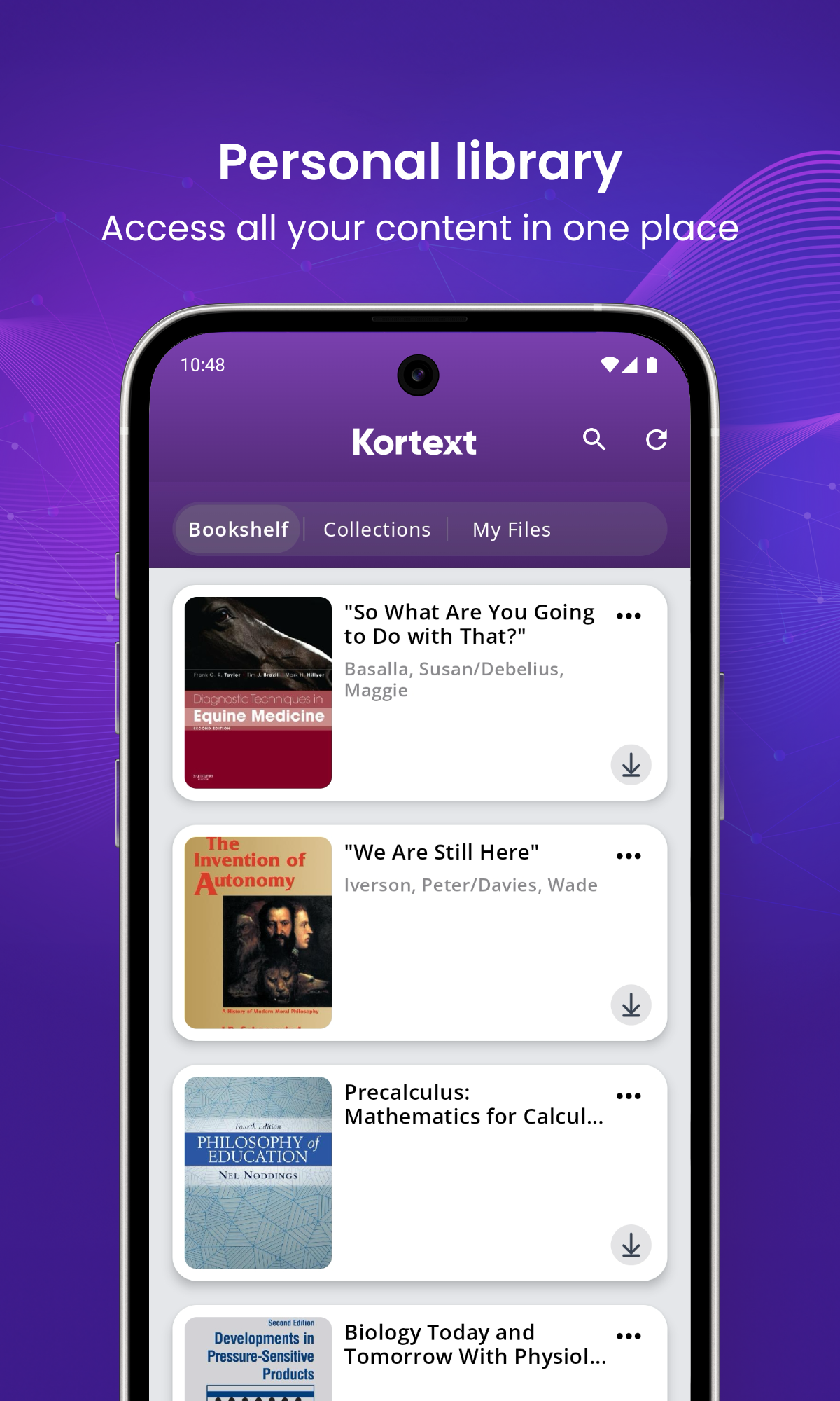 اسکرین شات 1 برنامه Kortext ebooks & etextbooks