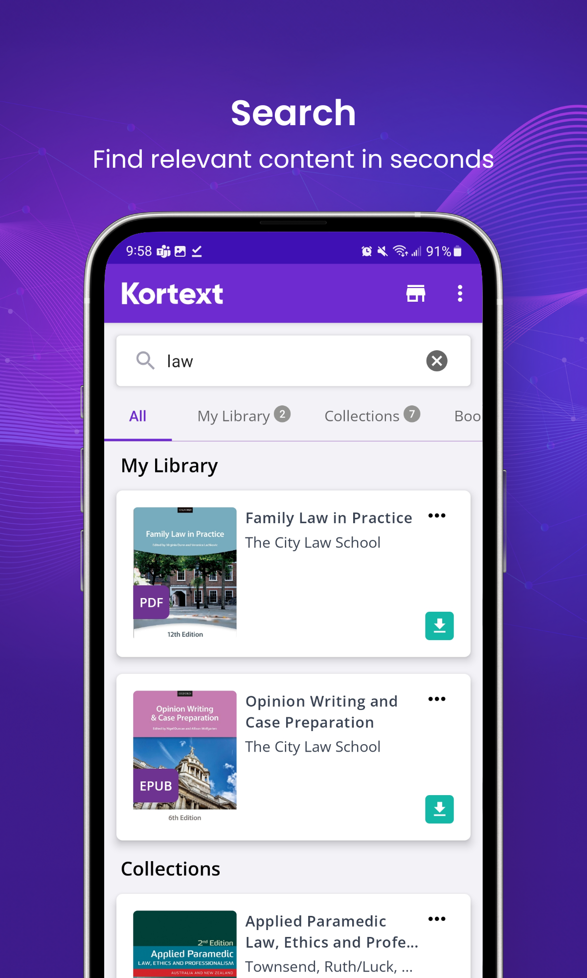 اسکرین شات 2 برنامه Kortext ebooks & etextbooks