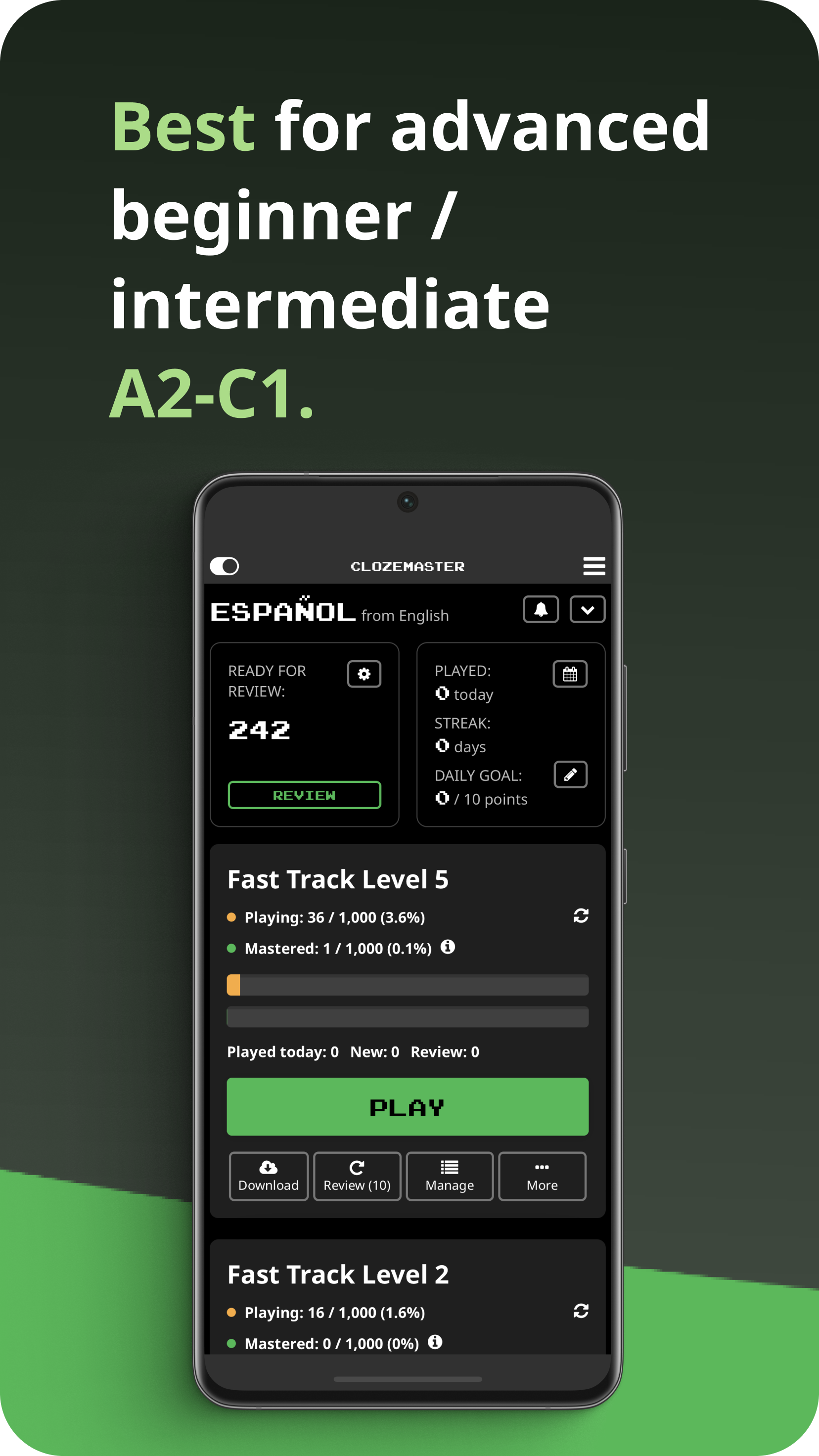 اسکرین شات 4 برنامه Clozemaster: Expand Vocabulary
