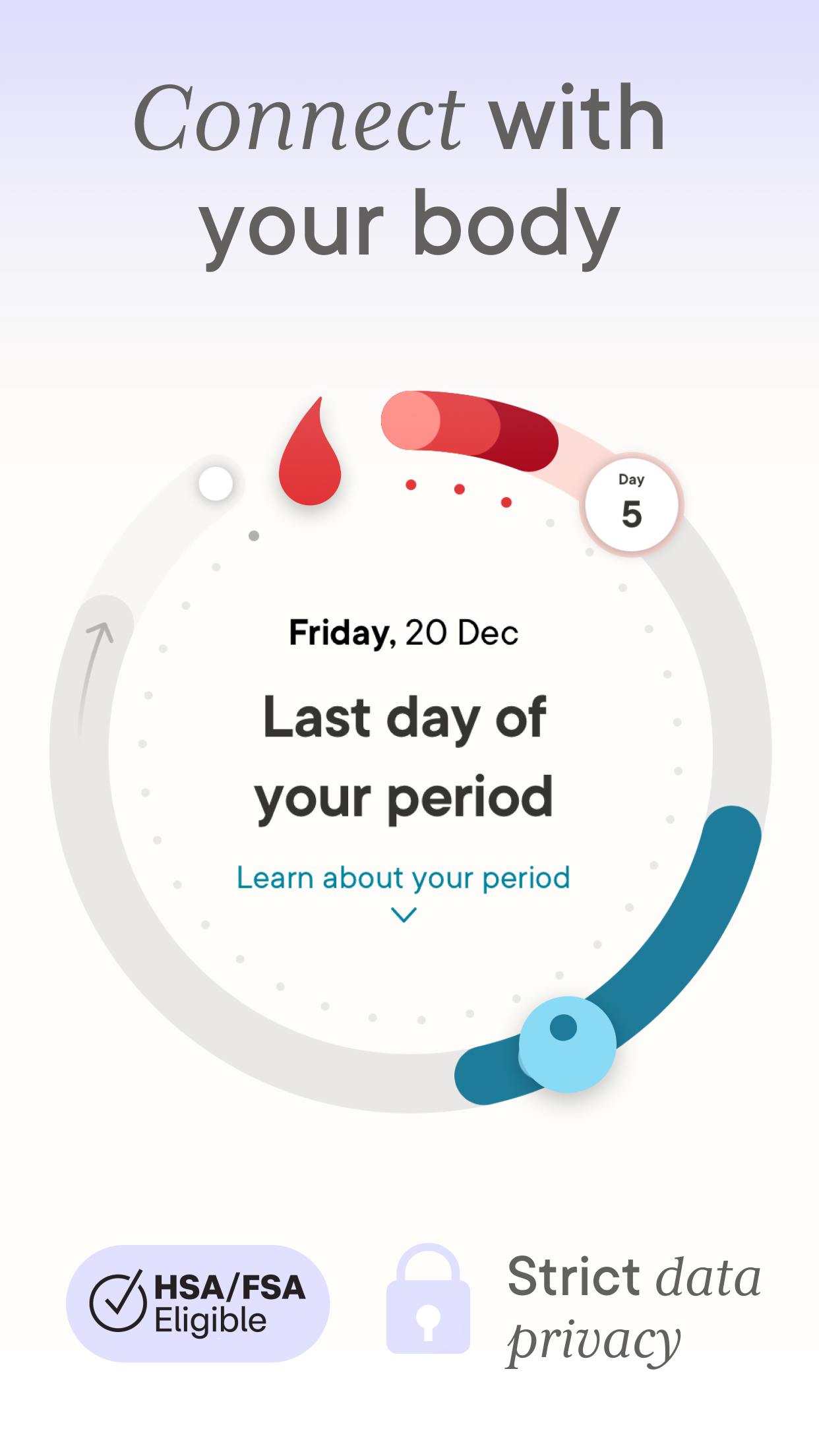 اسکرین شات 1 برنامه Clue Period & Cycle Tracker