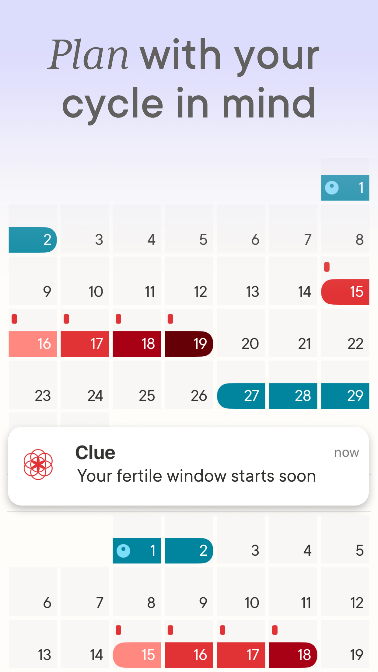 اسکرین شات 5 برنامه Clue Period & Cycle Tracker