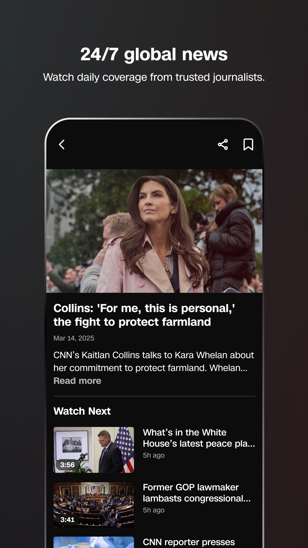 اسکرین شات 6 برنامه CNN: Live & Breaking News