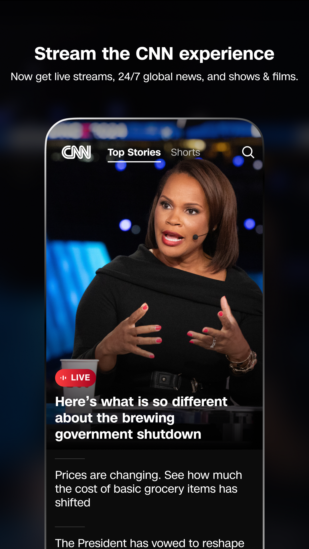 اسکرین شات 1 برنامه CNN: Live & Breaking News