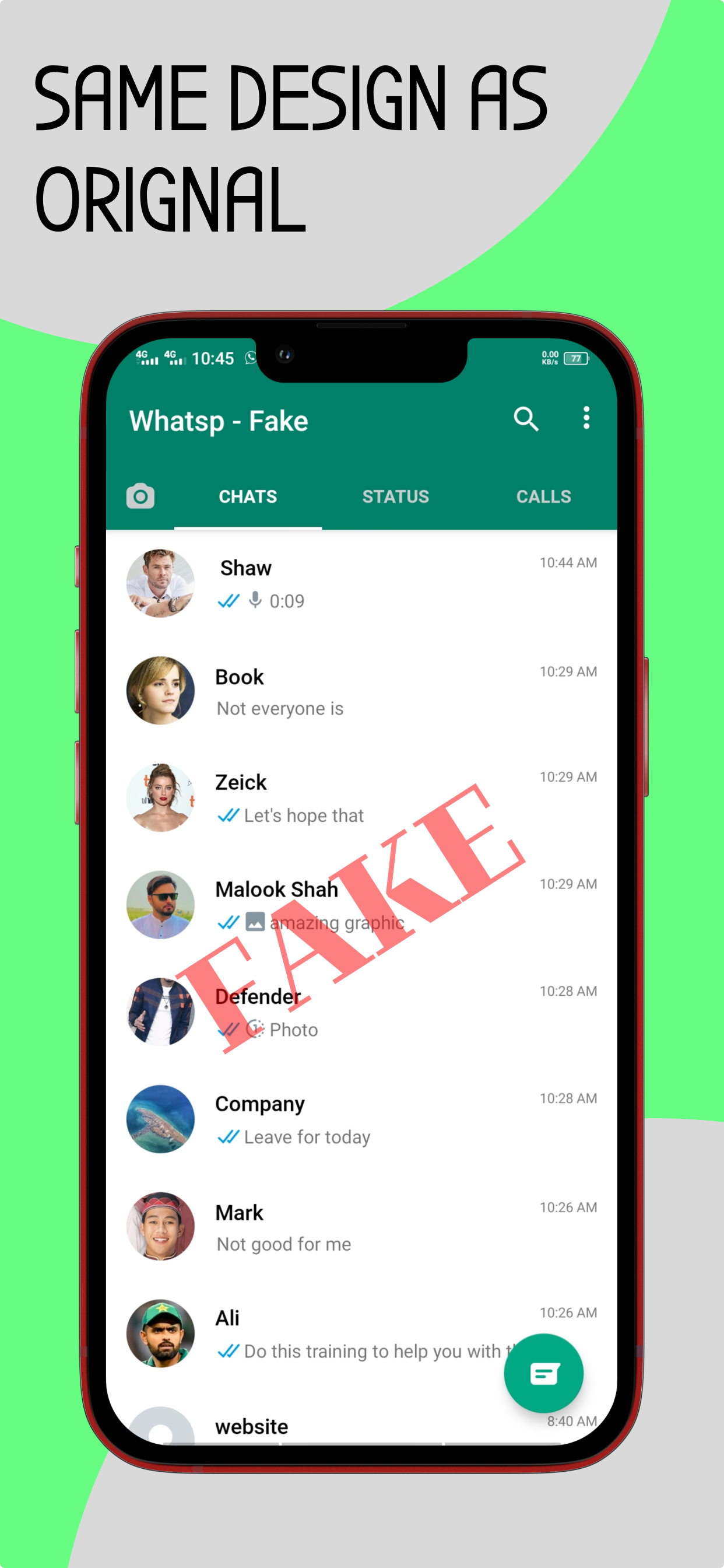 اسکرین شات 1 برنامه Fake WhatPrank Chat Maker