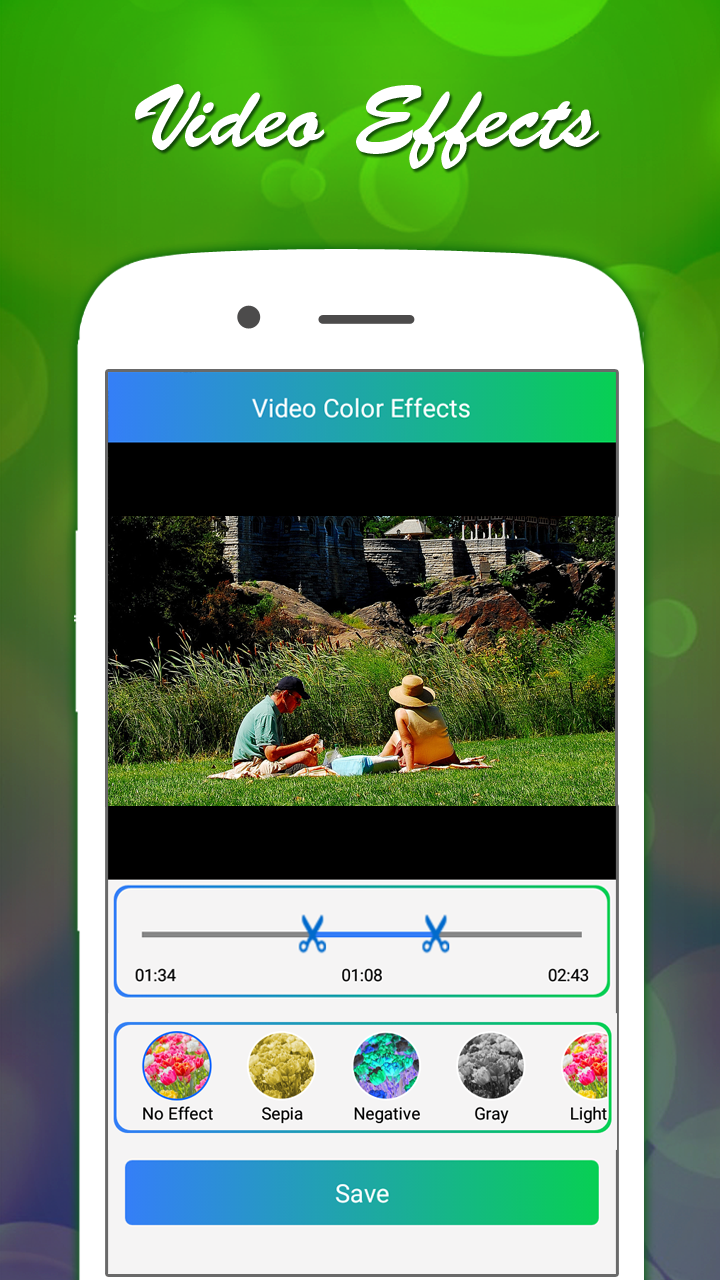 اسکرین شات 3 برنامه Color Video Effects, Add Music