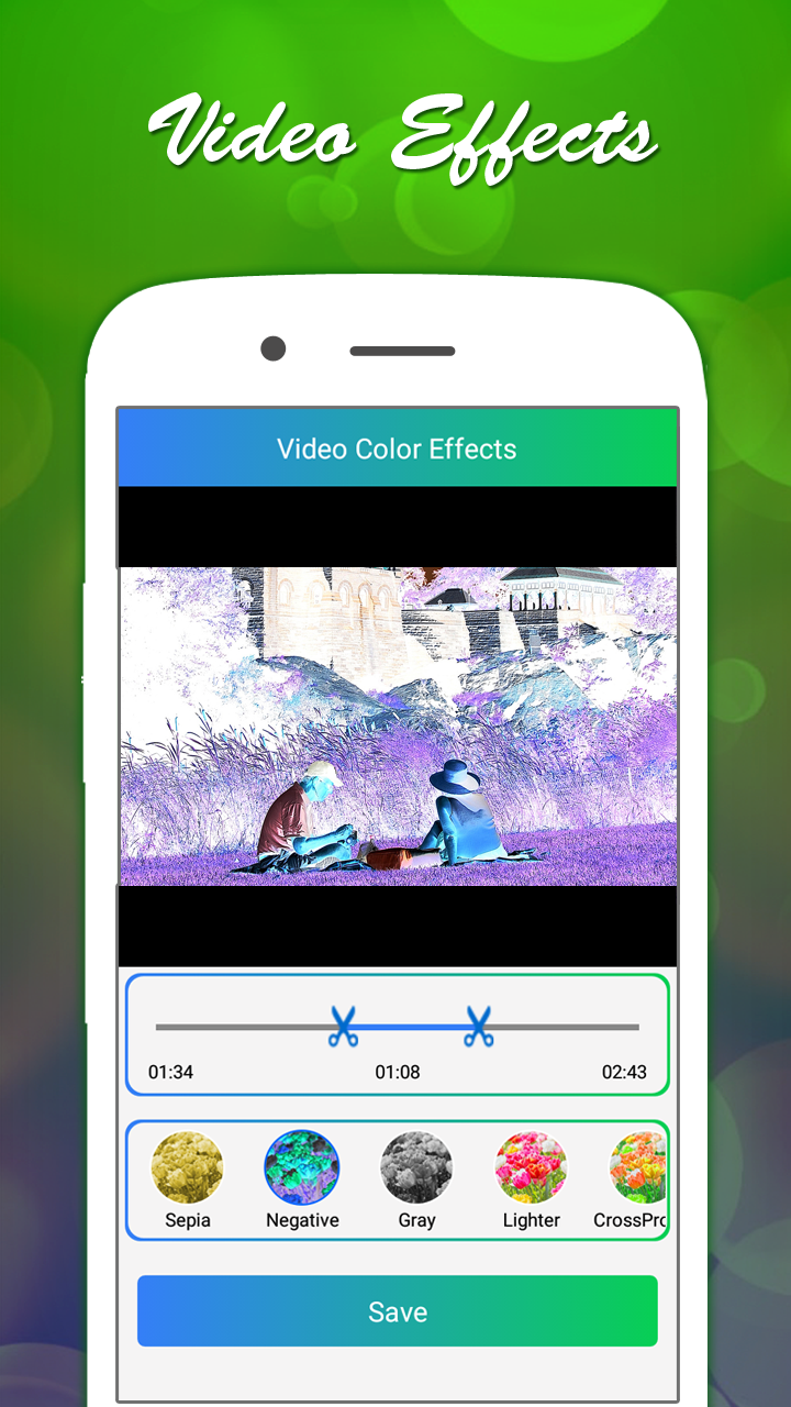 اسکرین شات 4 برنامه Color Video Effects, Add Music