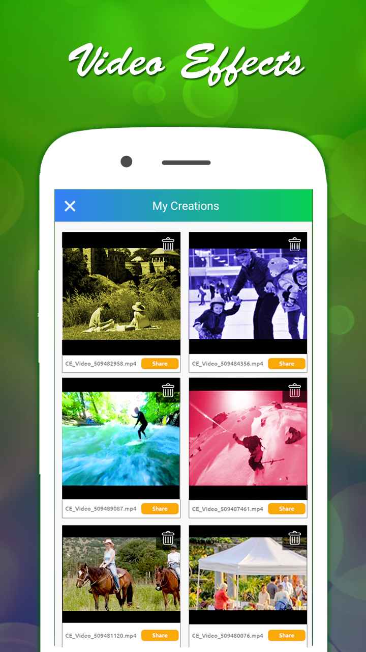 اسکرین شات 7 برنامه Color Video Effects, Add Music