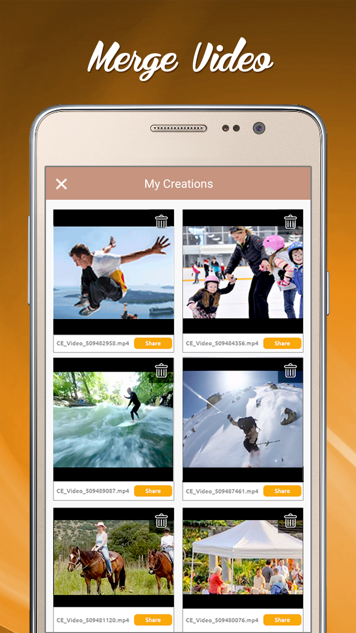 اسکرین شات 6 برنامه Merge Videos, Video Joiner