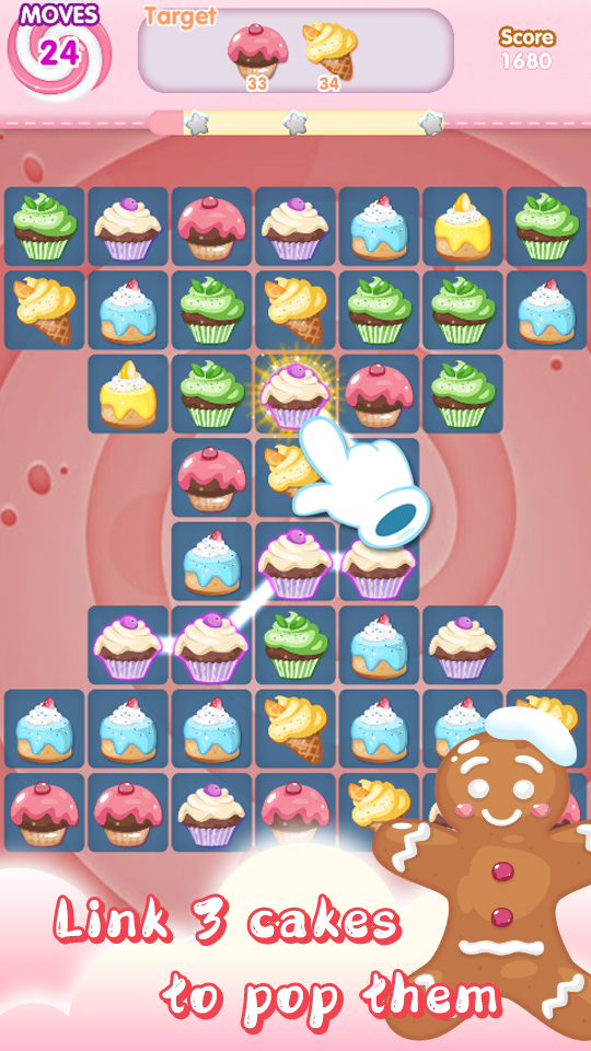 اسکرین شات 1 بازی Cake Land - Line Match 3