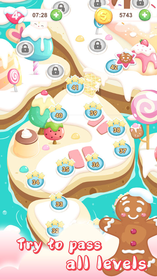 اسکرین شات 5 بازی Cake Land - Line Match 3