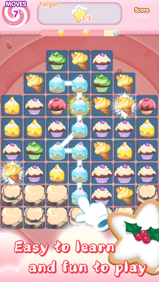 اسکرین شات 2 بازی Cake Land - Line Match 3