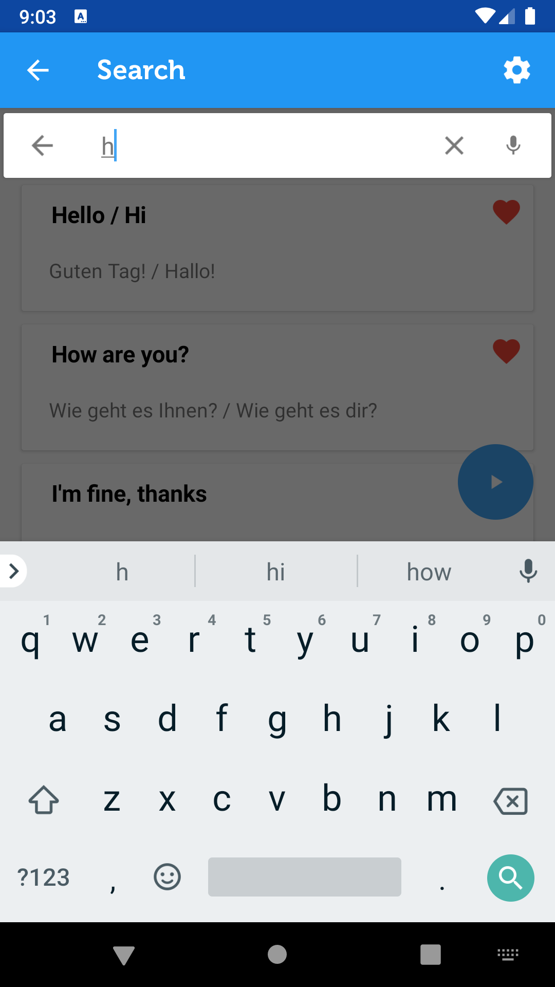 اسکرین شات 7 برنامه Learn German Phrasebook