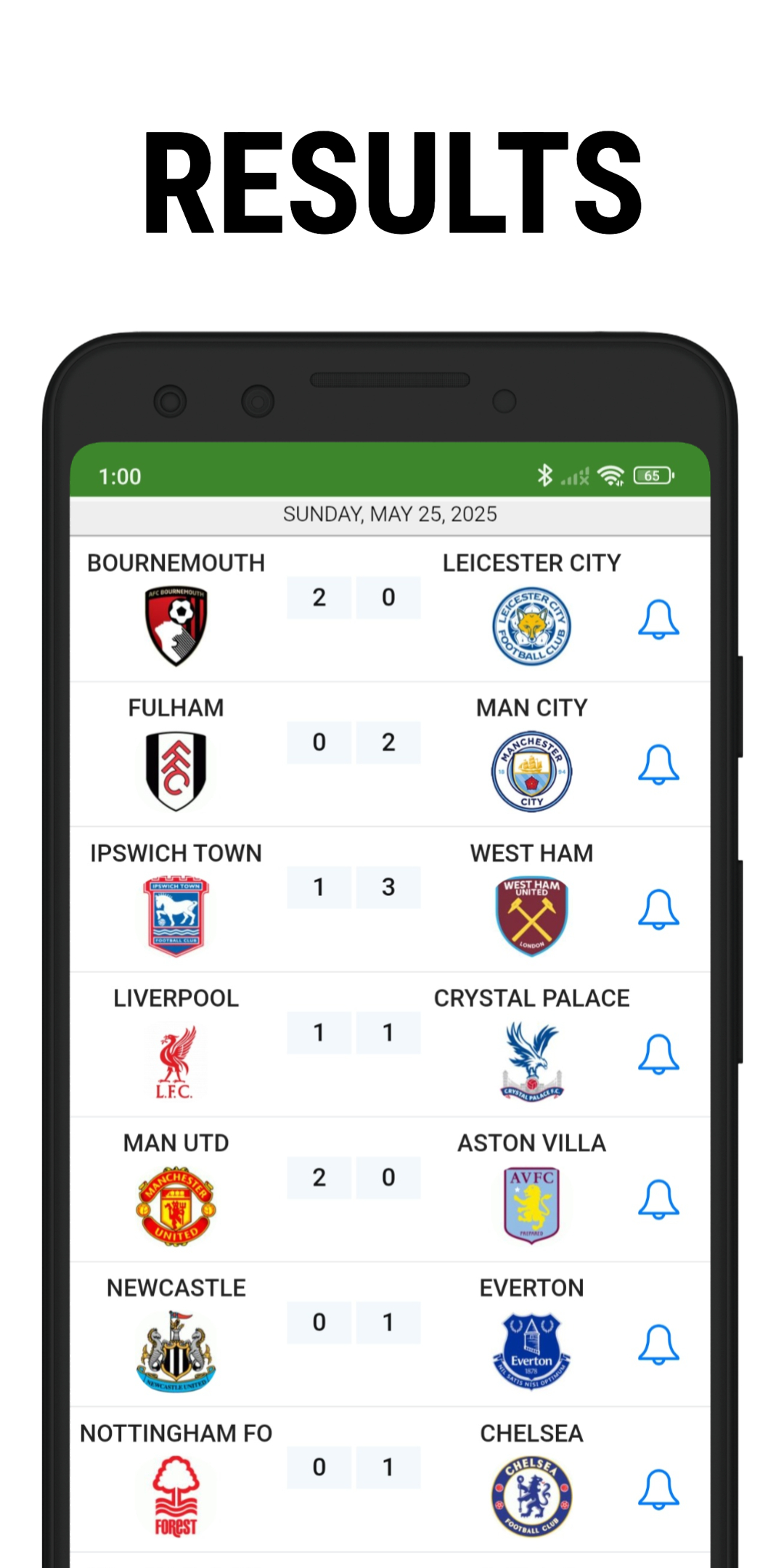 اسکرین شات 3 برنامه Football Live Scores