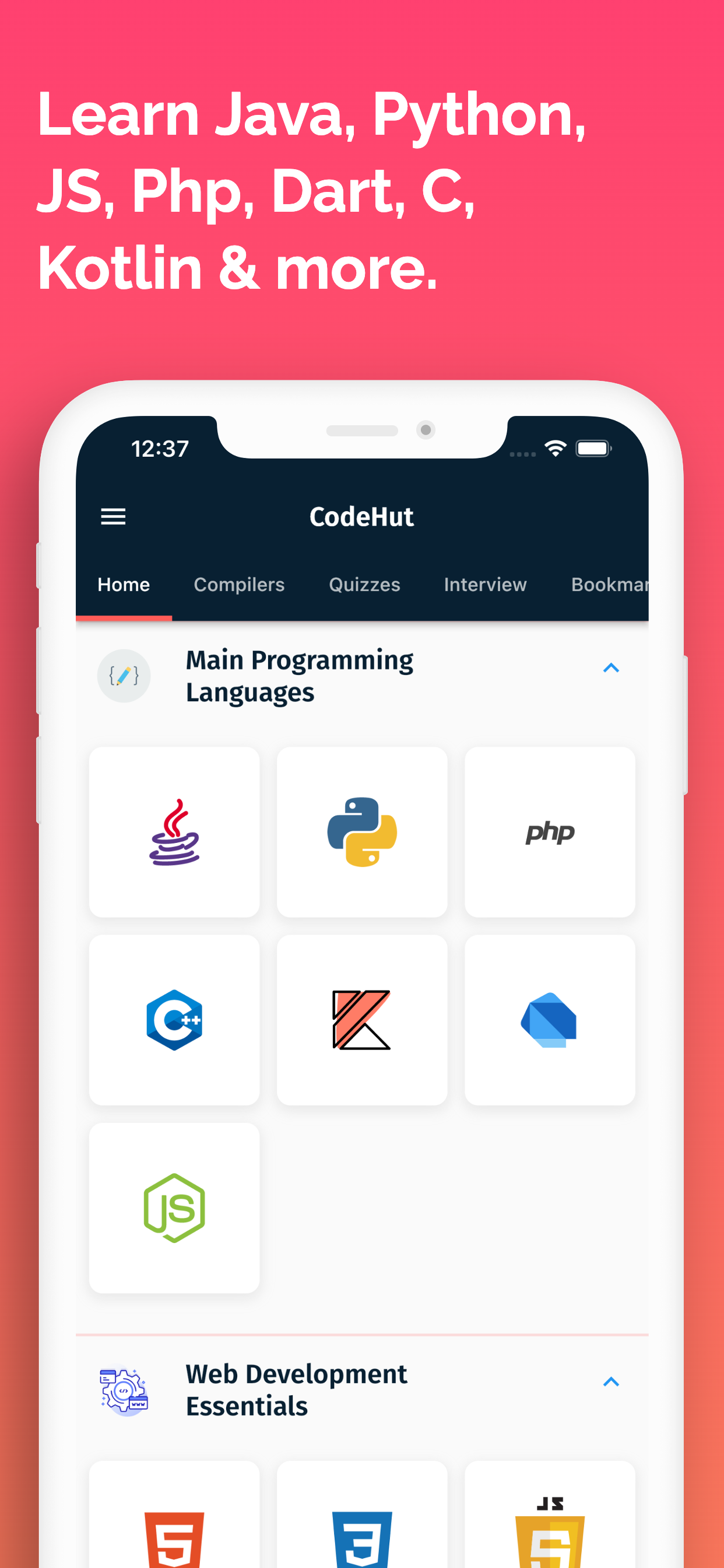 اسکرین شات 3 برنامه Learn Coding Offline - CodeHut
