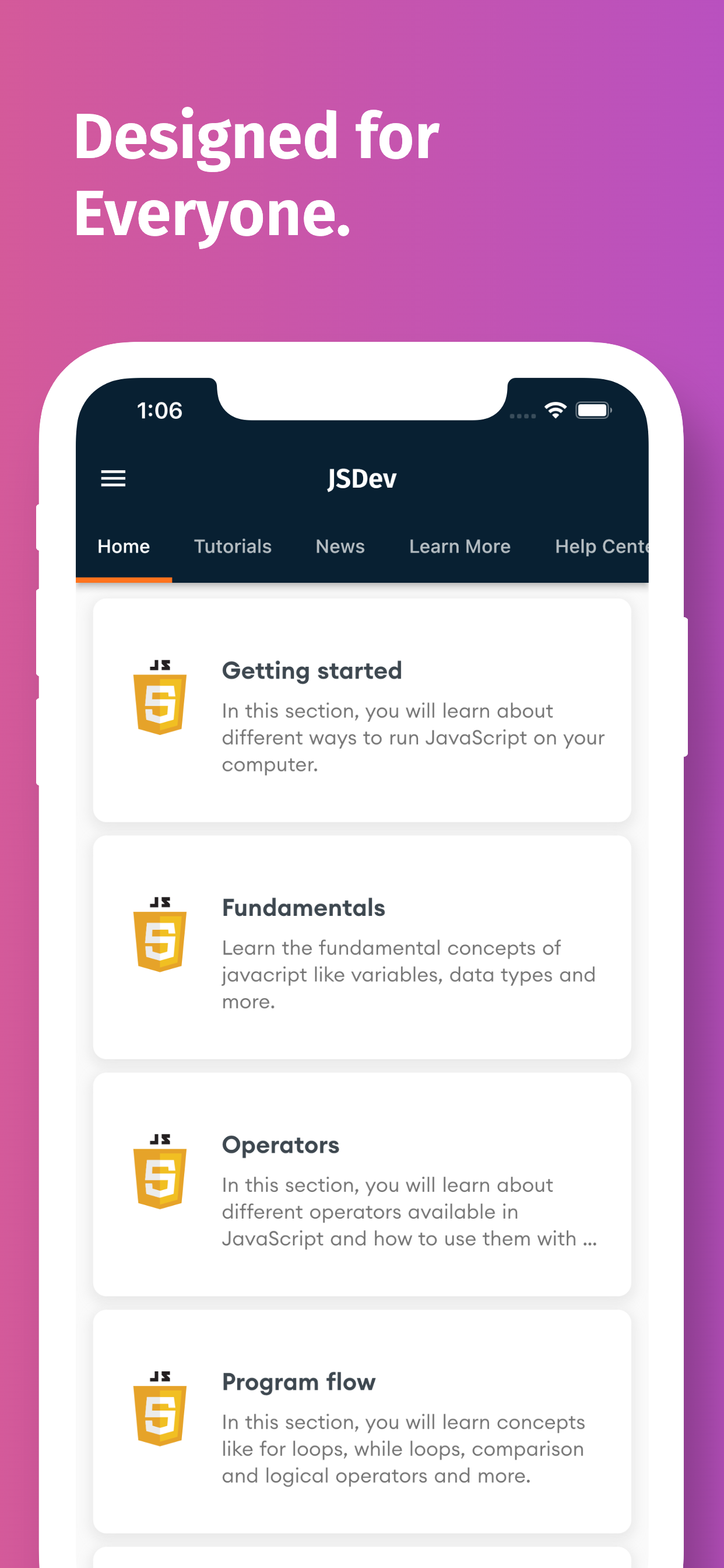 اسکرین شات 2 برنامه Learn JavaScript: Learn & Code