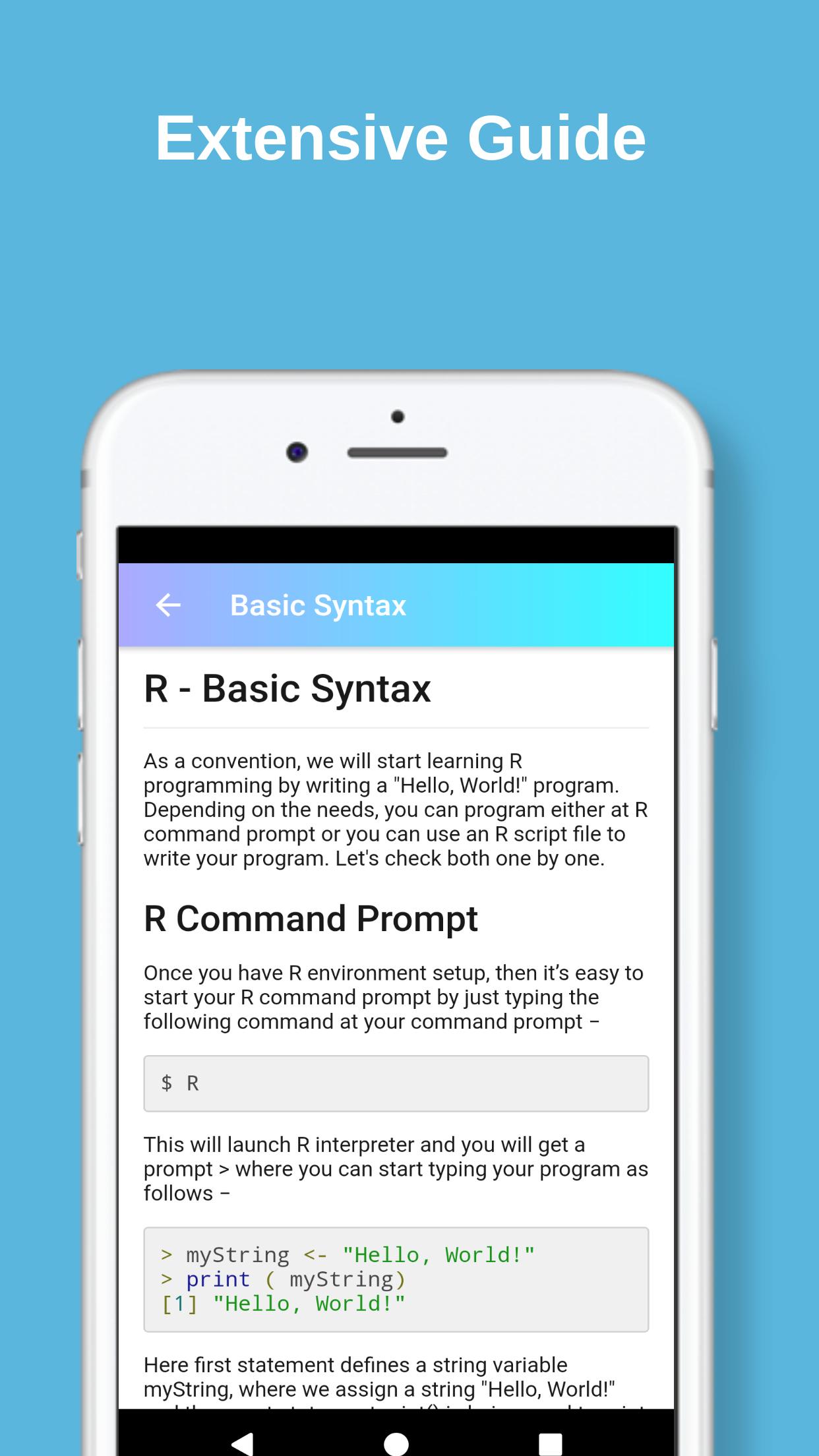 اسکرین شات 2 برنامه Learn R Programming - RPad