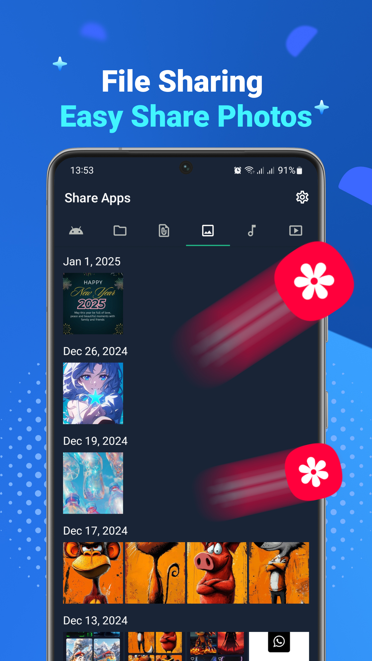 اسکرین شات 7 برنامه Share Apps: APK, File Sharing