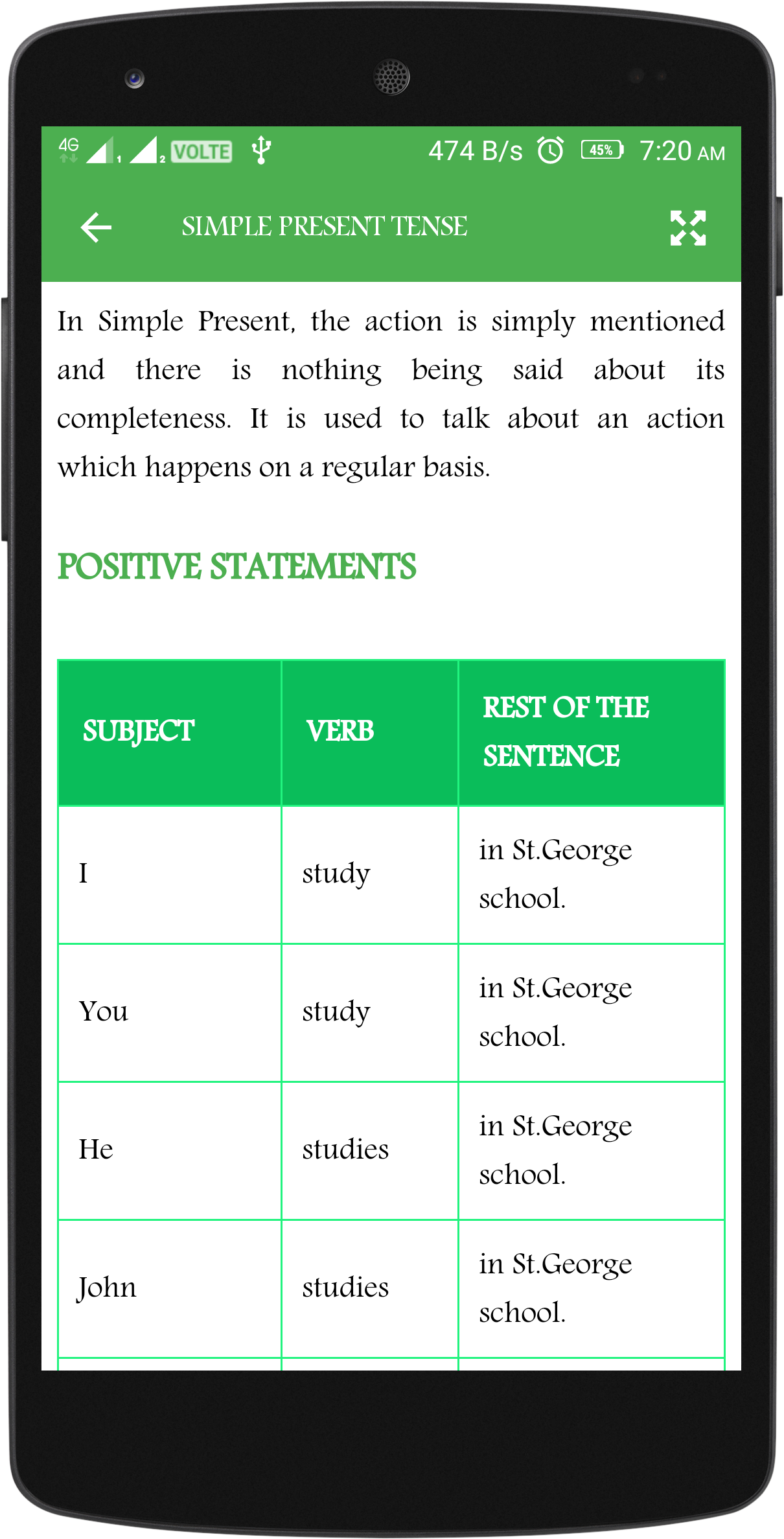 اسکرین شات 2 برنامه English Grammar Book