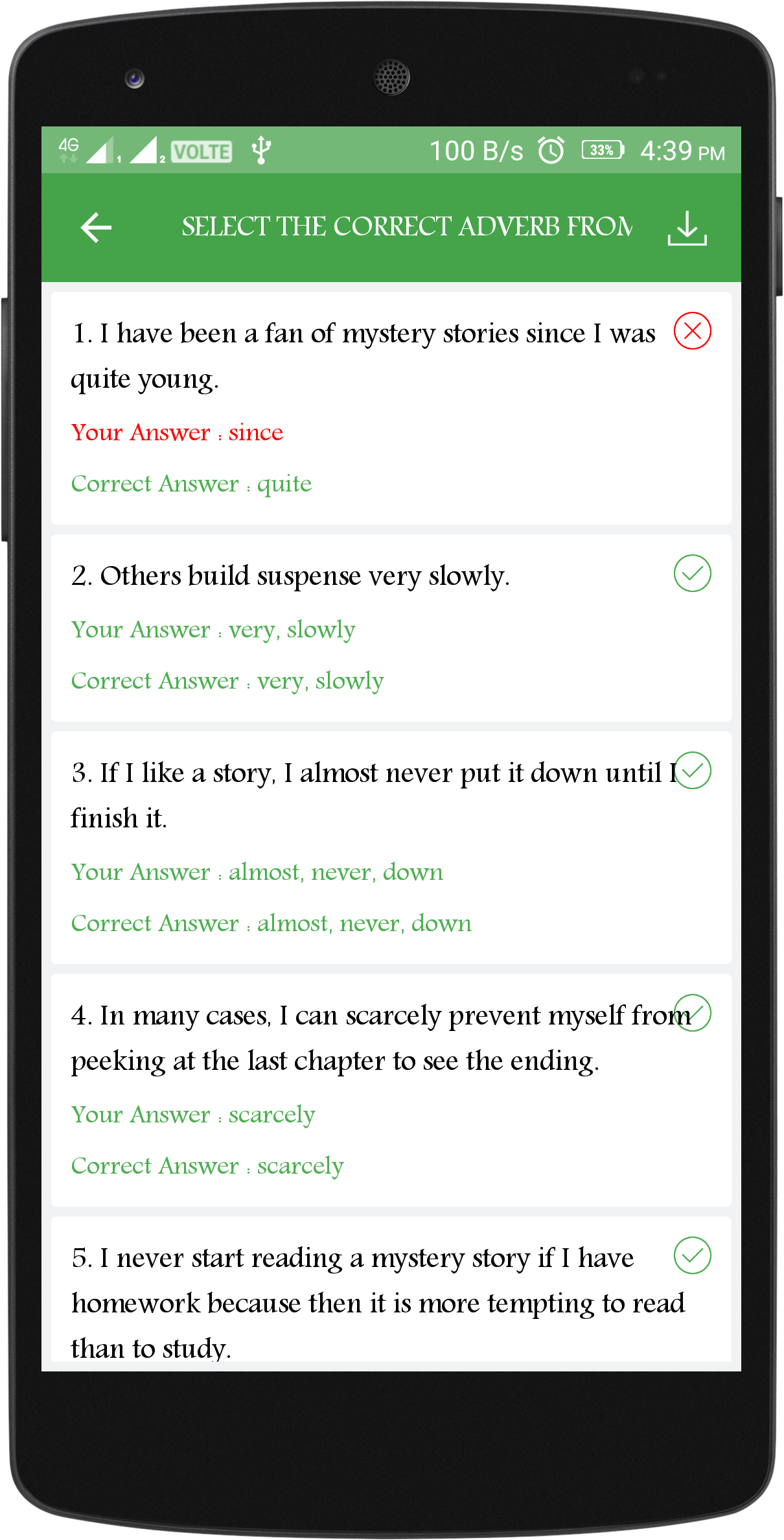 اسکرین شات 8 برنامه English Grammar Book