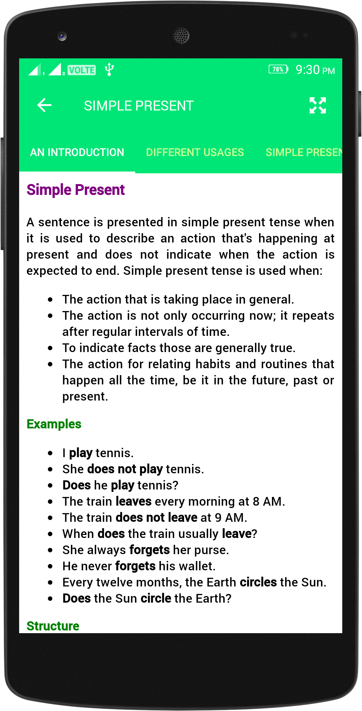 اسکرین شات 4 برنامه English Tenses Book