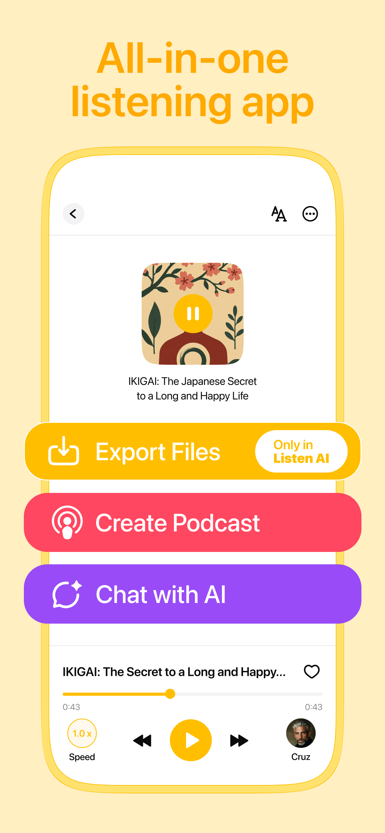 اسکرین شات 8 برنامه Listen AI: Text to Speech