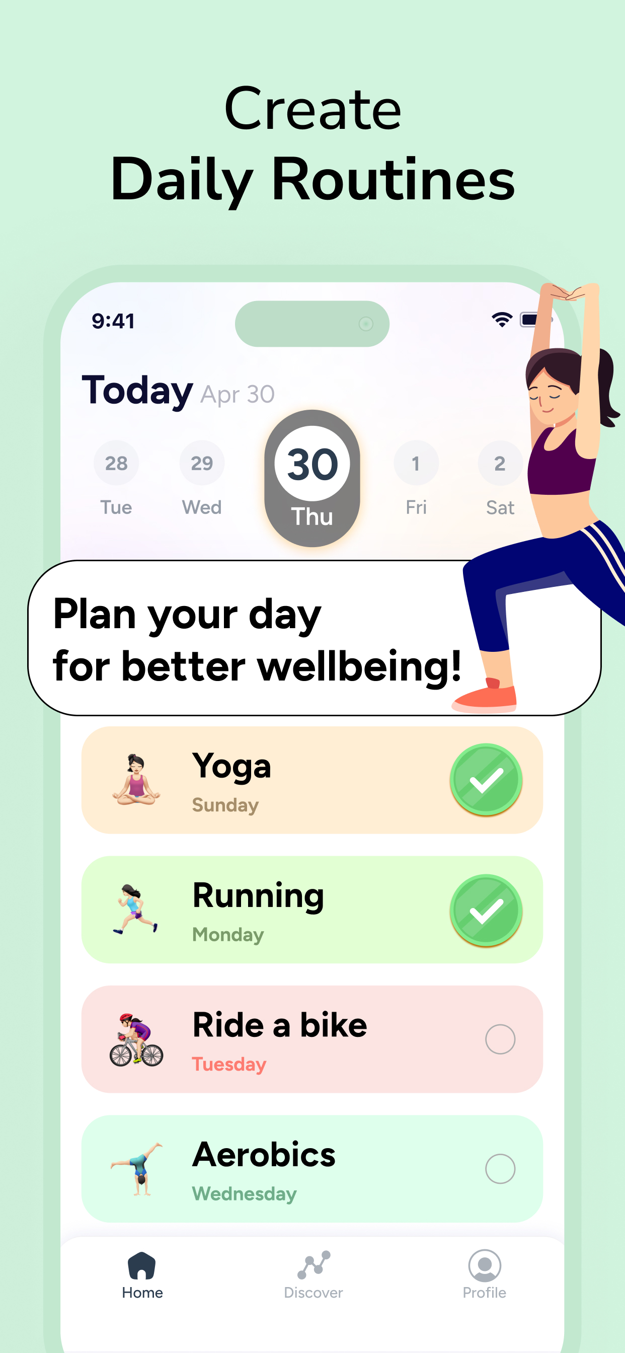 اسکرین شات 2 برنامه Mindway: Daily Routine Planner