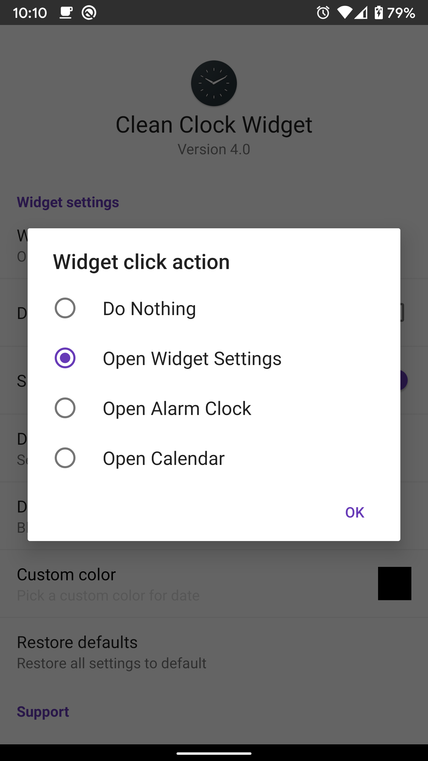 اسکرین شات 5 برنامه Clean Clock Widget