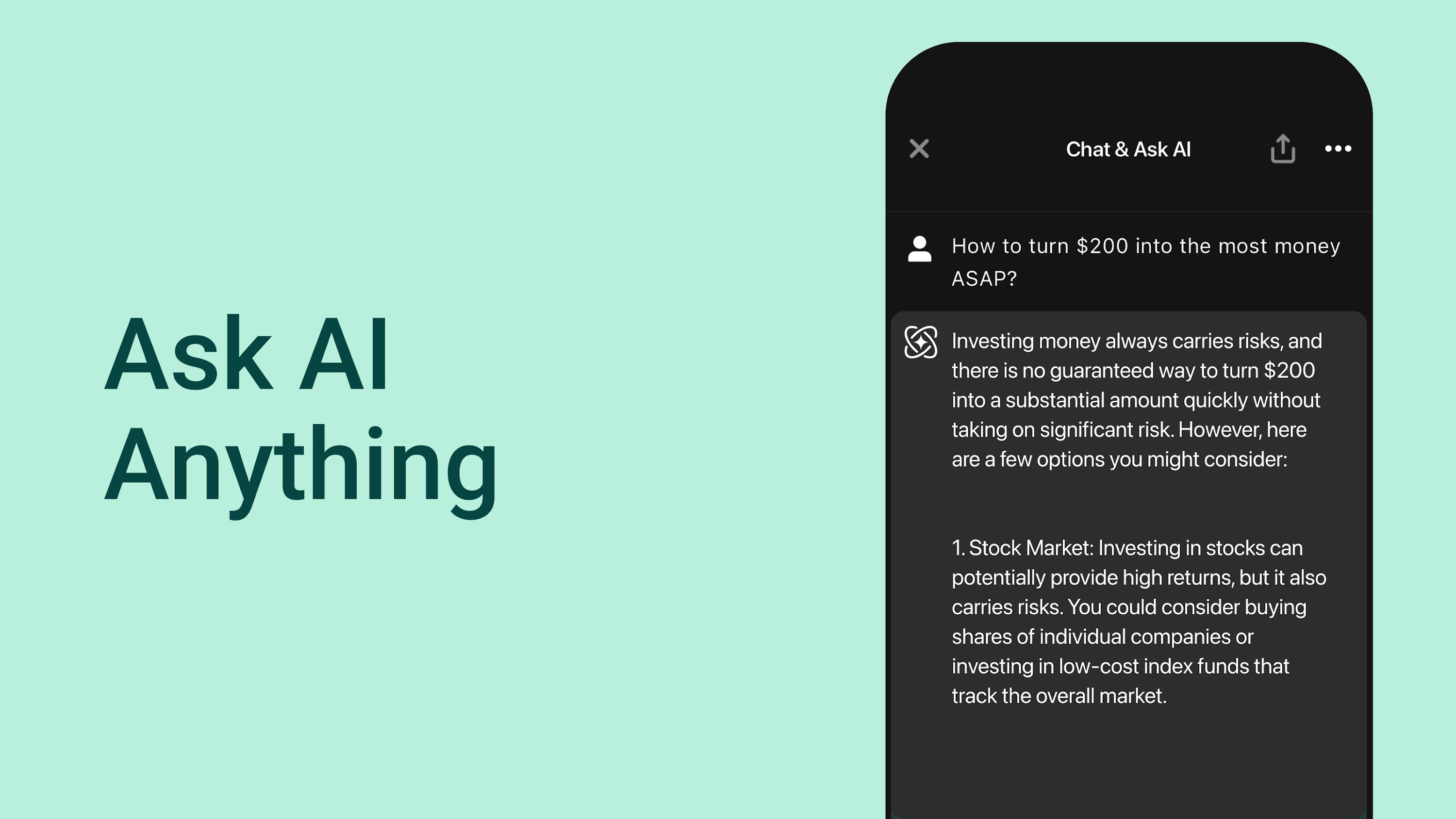 اسکرین شات 2 برنامه Ask AI - Chat with AI Chatbot