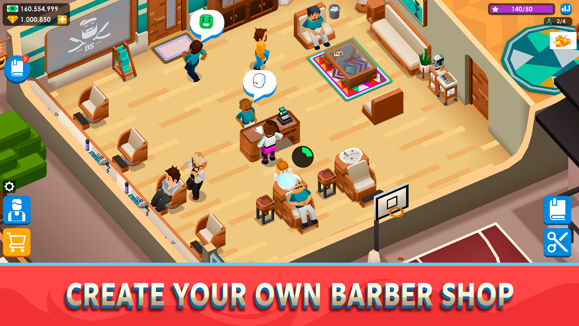 اسکرین شات 1 بازی Idle Barber Shop Tycoon - Game
