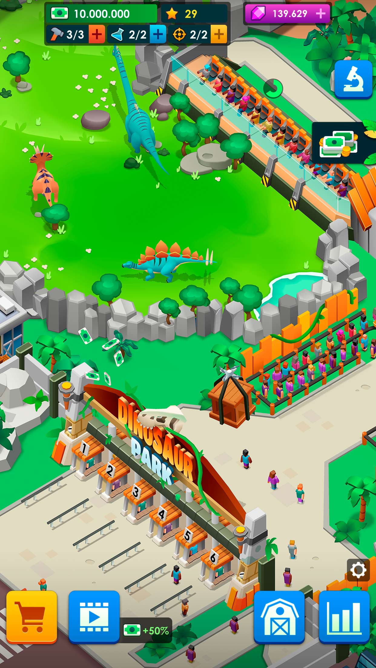 اسکرین شات 6 بازی Dinosaur Park—Jurassic Tycoon