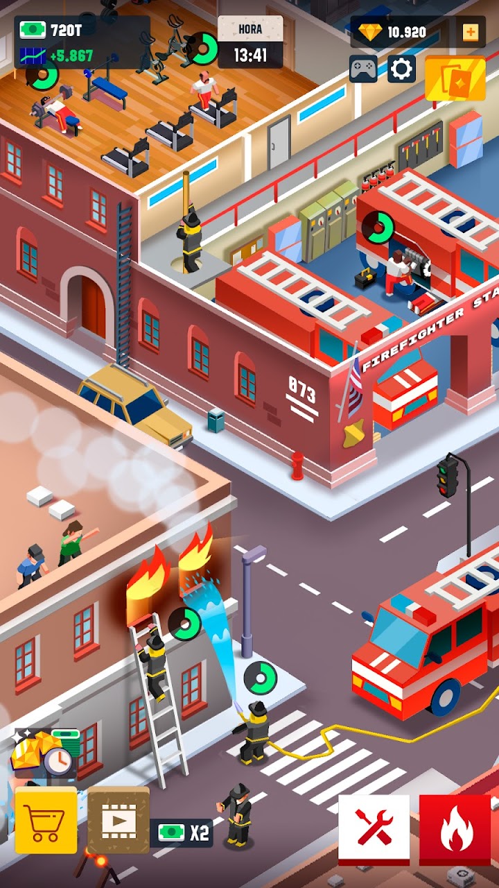 اسکرین شات 6 بازی Idle Firefighter Empire Tycoon