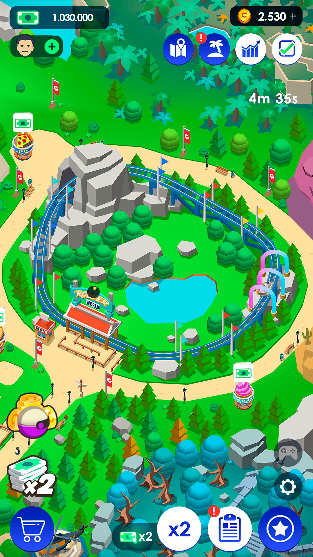 اسکرین شات 4 بازی Idle Theme Park Tycoon