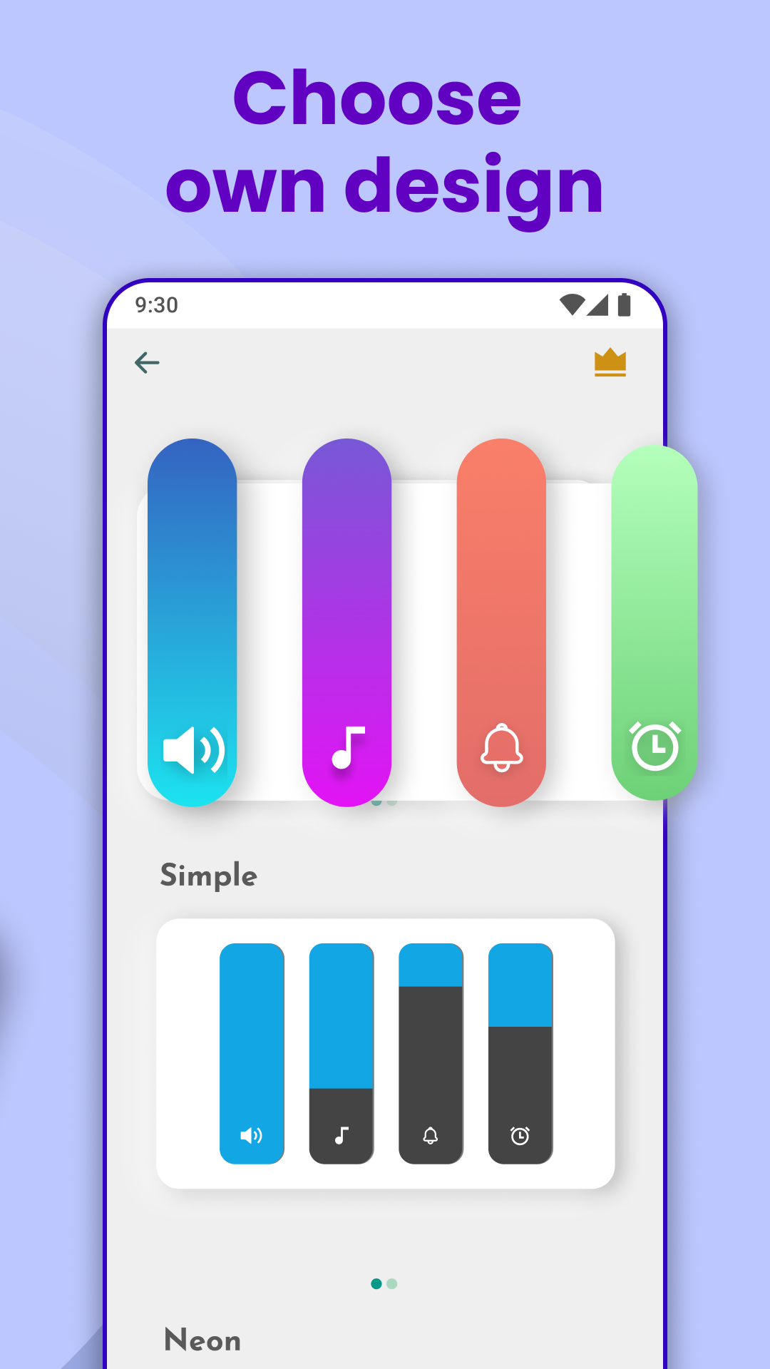 اسکرین شات 3 برنامه Custom Volume Panel Styles