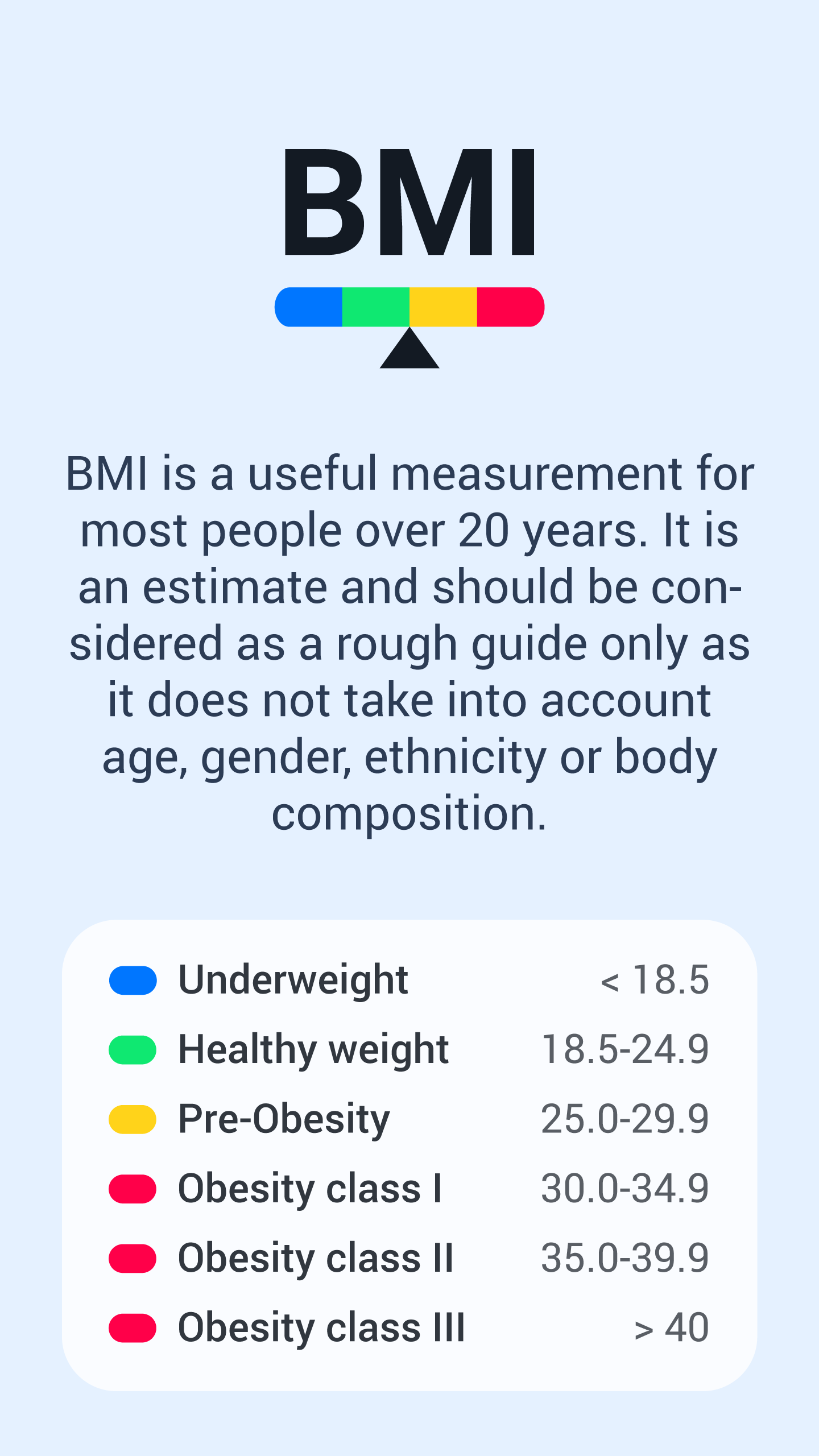 اسکرین شات 7 برنامه BMI Calculator Body Mass Index